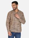 Pure Khadi Short Kurta in Coffee Color