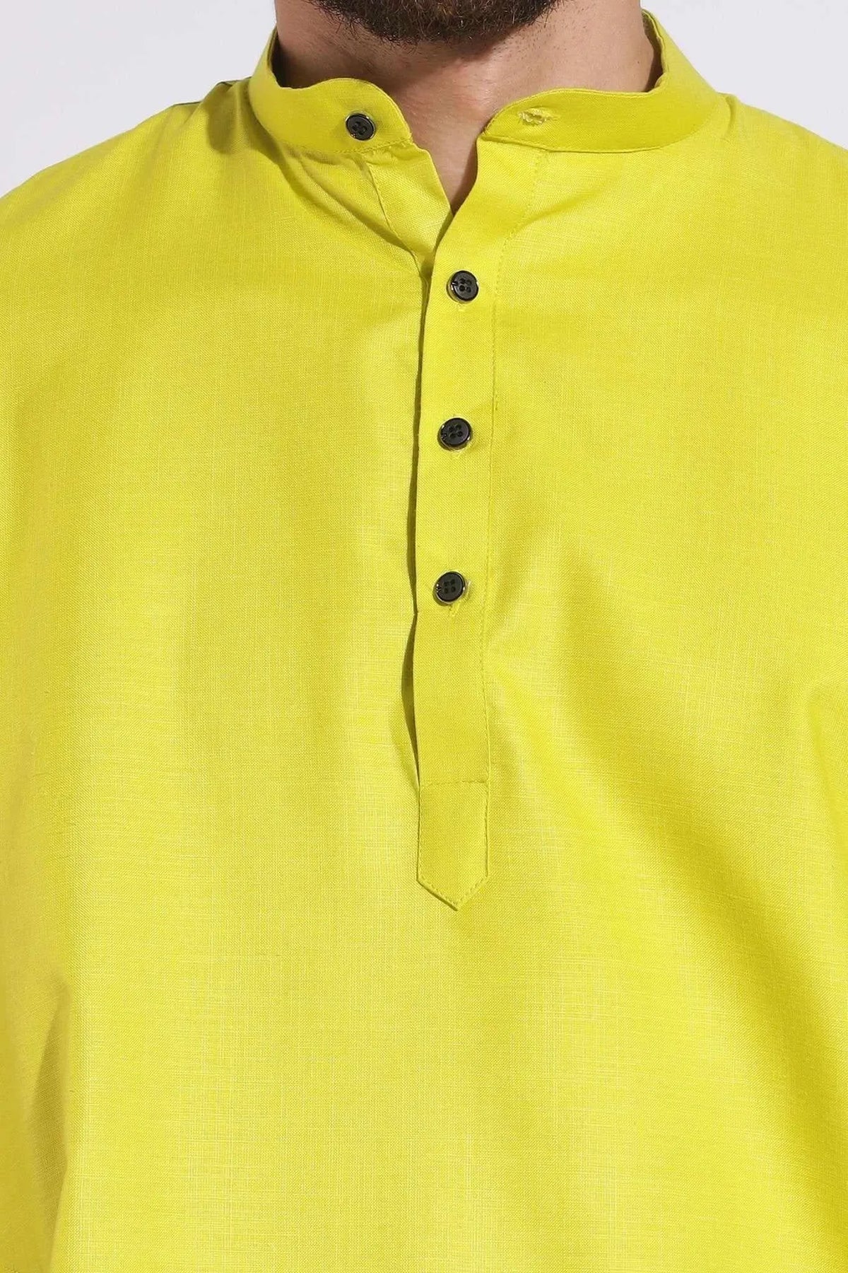 Elegant Plain Yellow Color Kurta