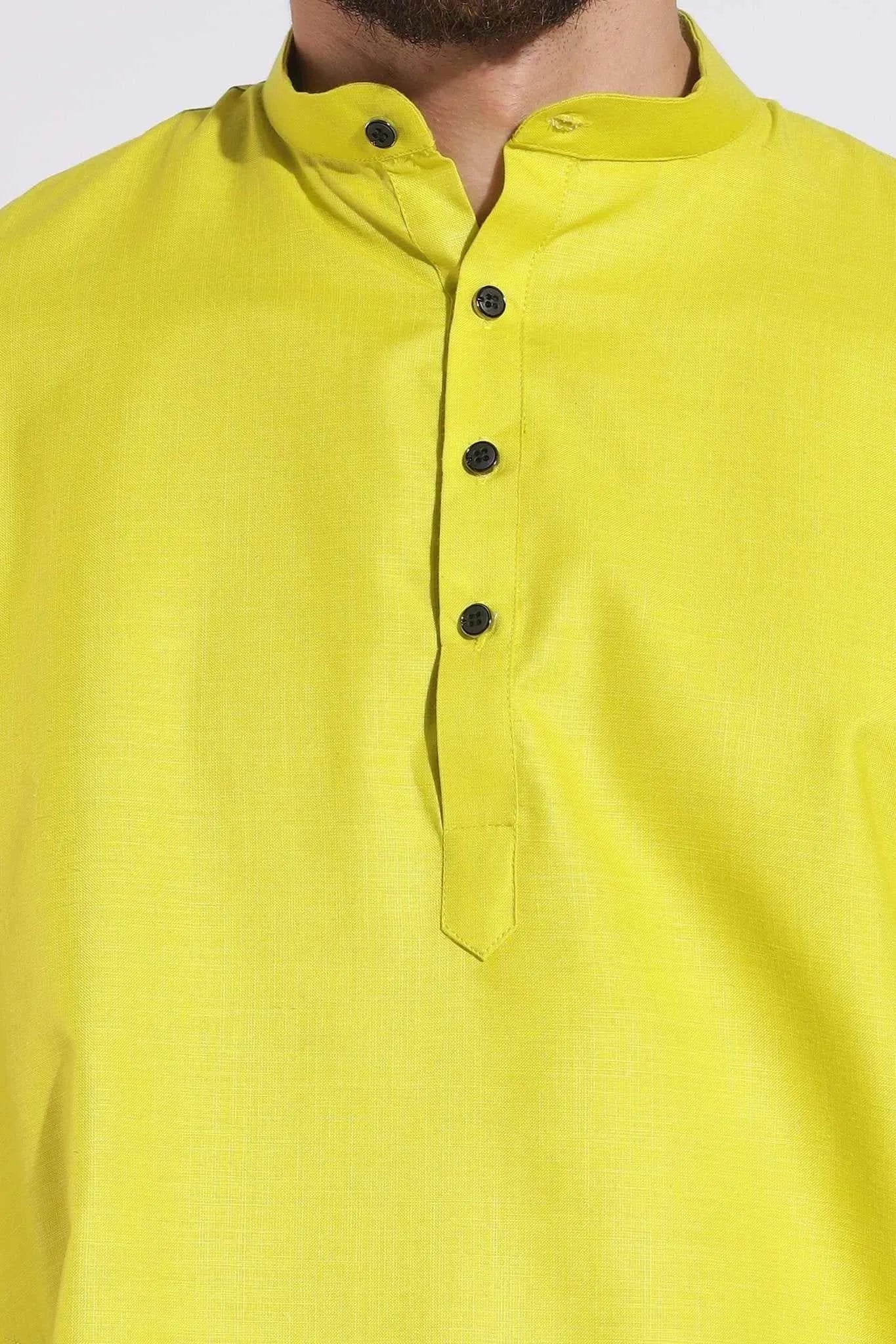 Elegant Plain Yellow Color Kurta