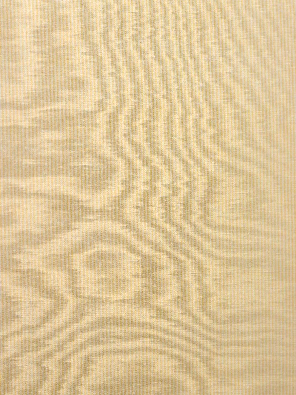 Small Plain Line White & Yellow Traditional Khadi Fabric