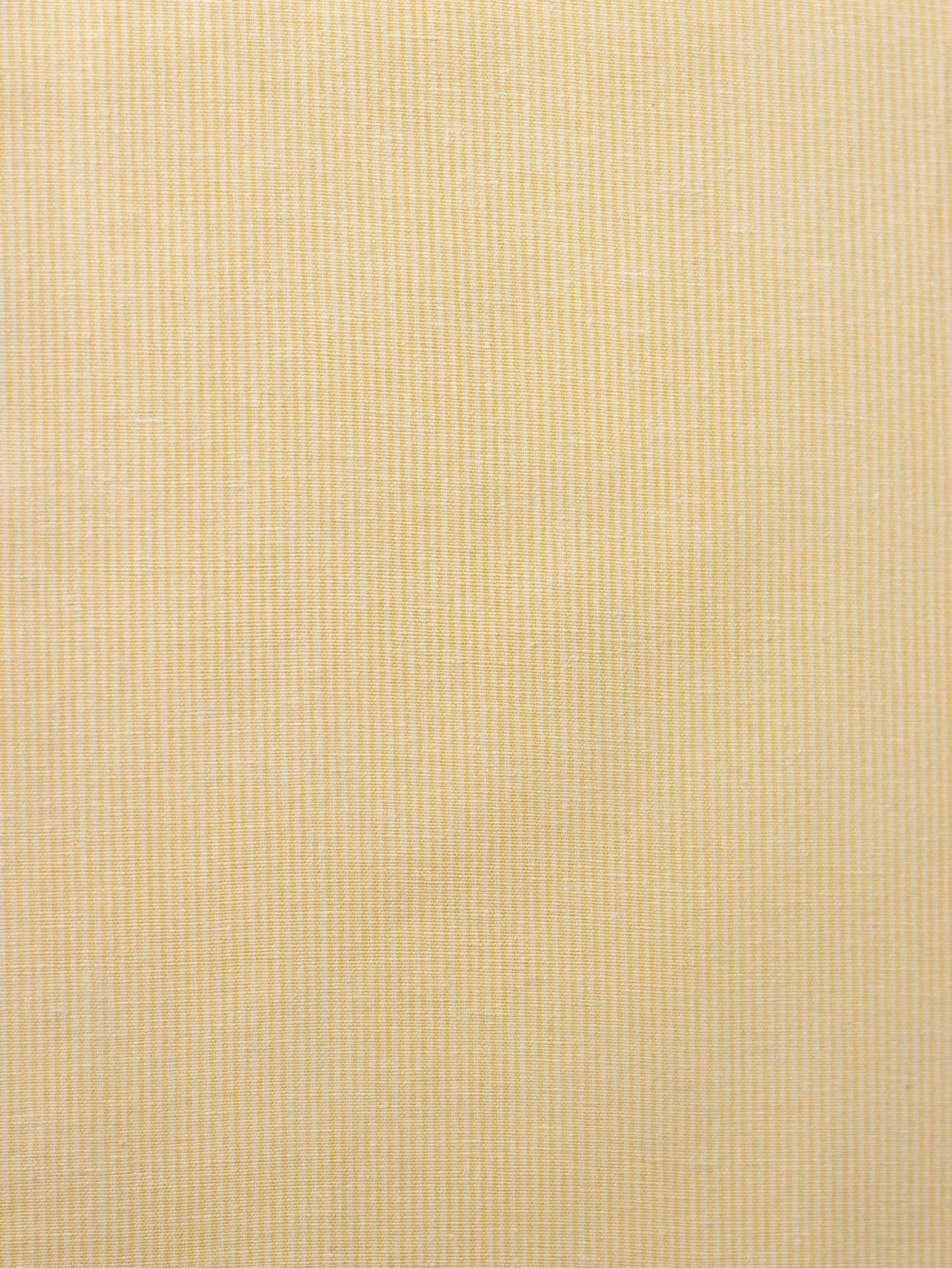 Small Plain Line White & Yellow Traditional Khadi Fabric