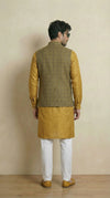 Fresh Green Signature Nehru Fit Jacket | 100% Woolen