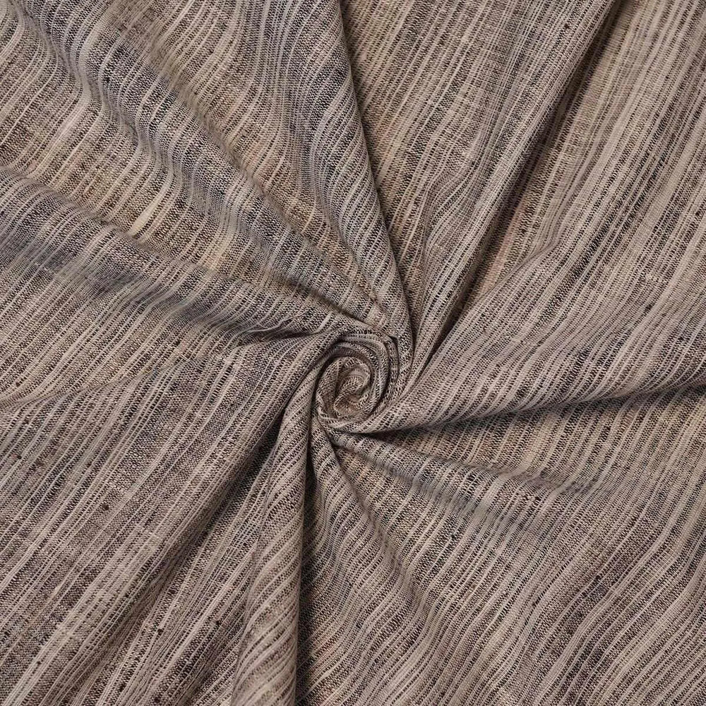 Khadi Kurta Pajama Fabric Combo Set - Unstitched Off Black Traditional Khadi