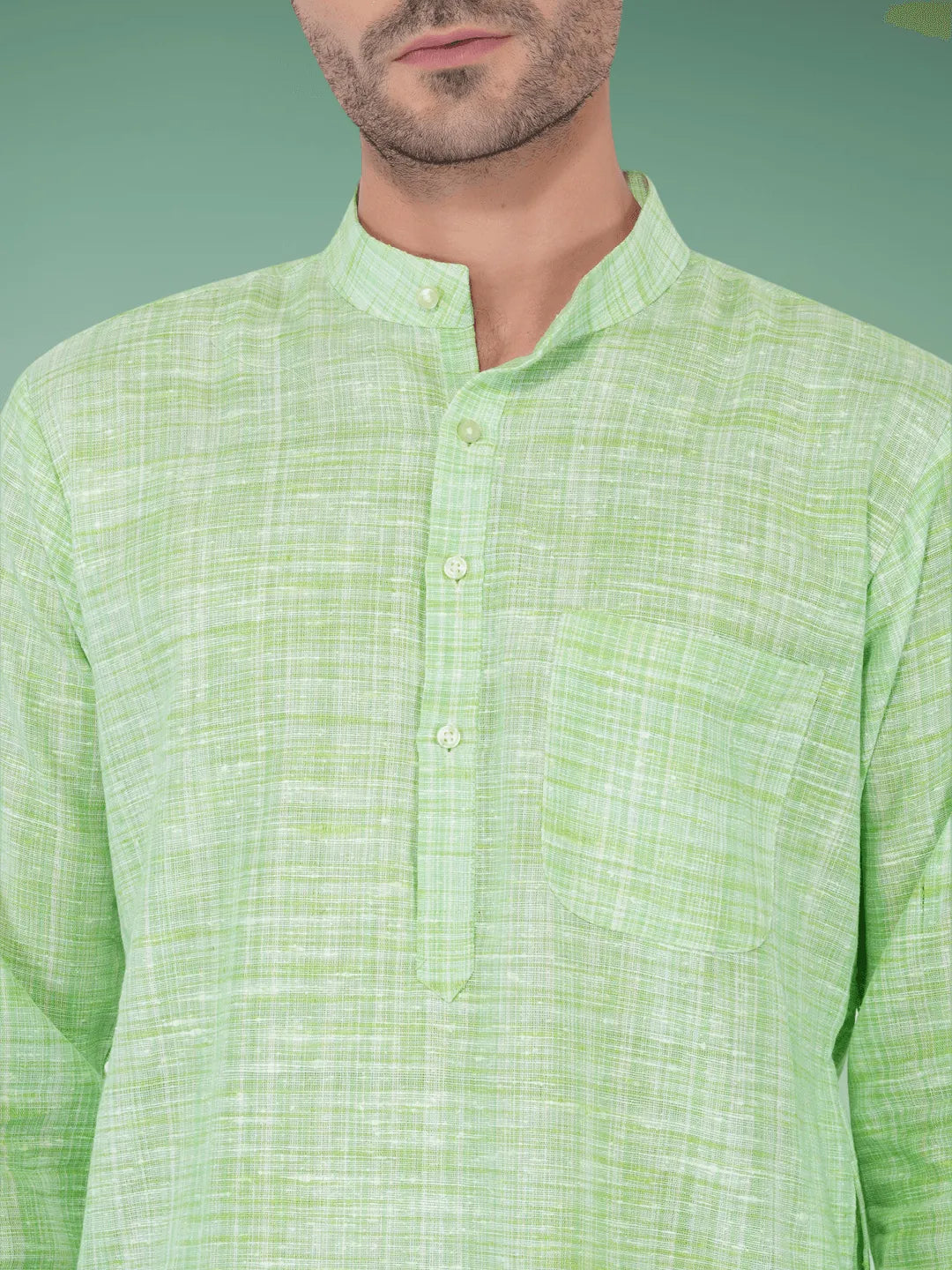 Green Khadi Kurta