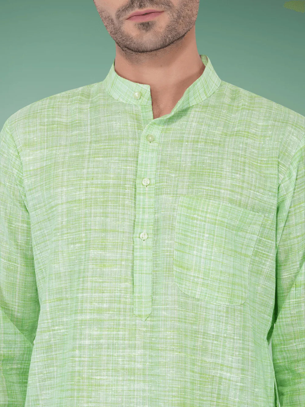 Green Khadi Kurta