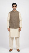 Dusty Brown Signature Nehru Fit Jacket | 100% Woolen