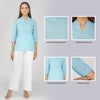 Women’s Khadi Short Kurti in Pastel Blue