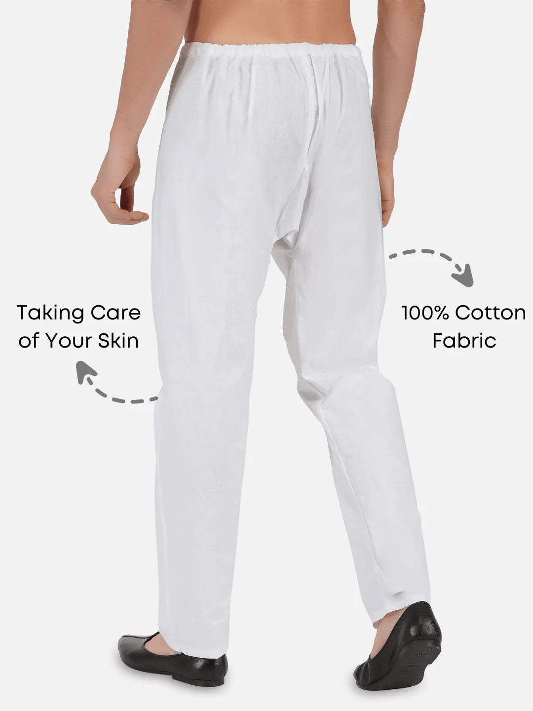 White Khadi Cotton Pajama