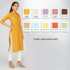 Women's Long Khadi Kurti Mustard Yellow