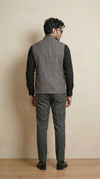 Smoke Grey Signature Nehru Fit Jacket | 100% Woolen