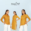 Women's Long Khadi Kurti Mustard Yellow