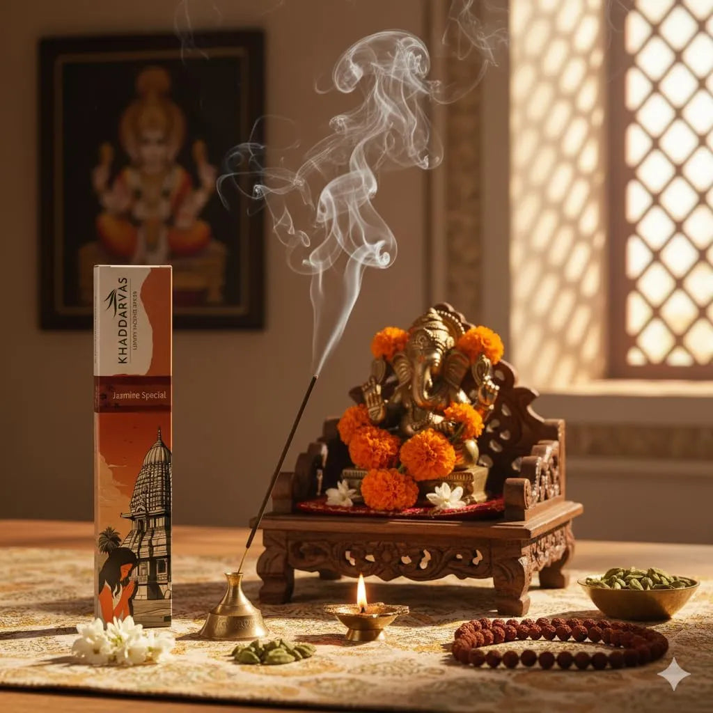 Jasmine Incense Sticks for Pooja | Refreshing Long-Lasting Aroma