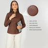 Women's Khadi Shirt Coffee Brown