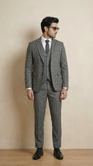 Charcoal Tweed Blazer | 100% Wool, Classic Structured Fit