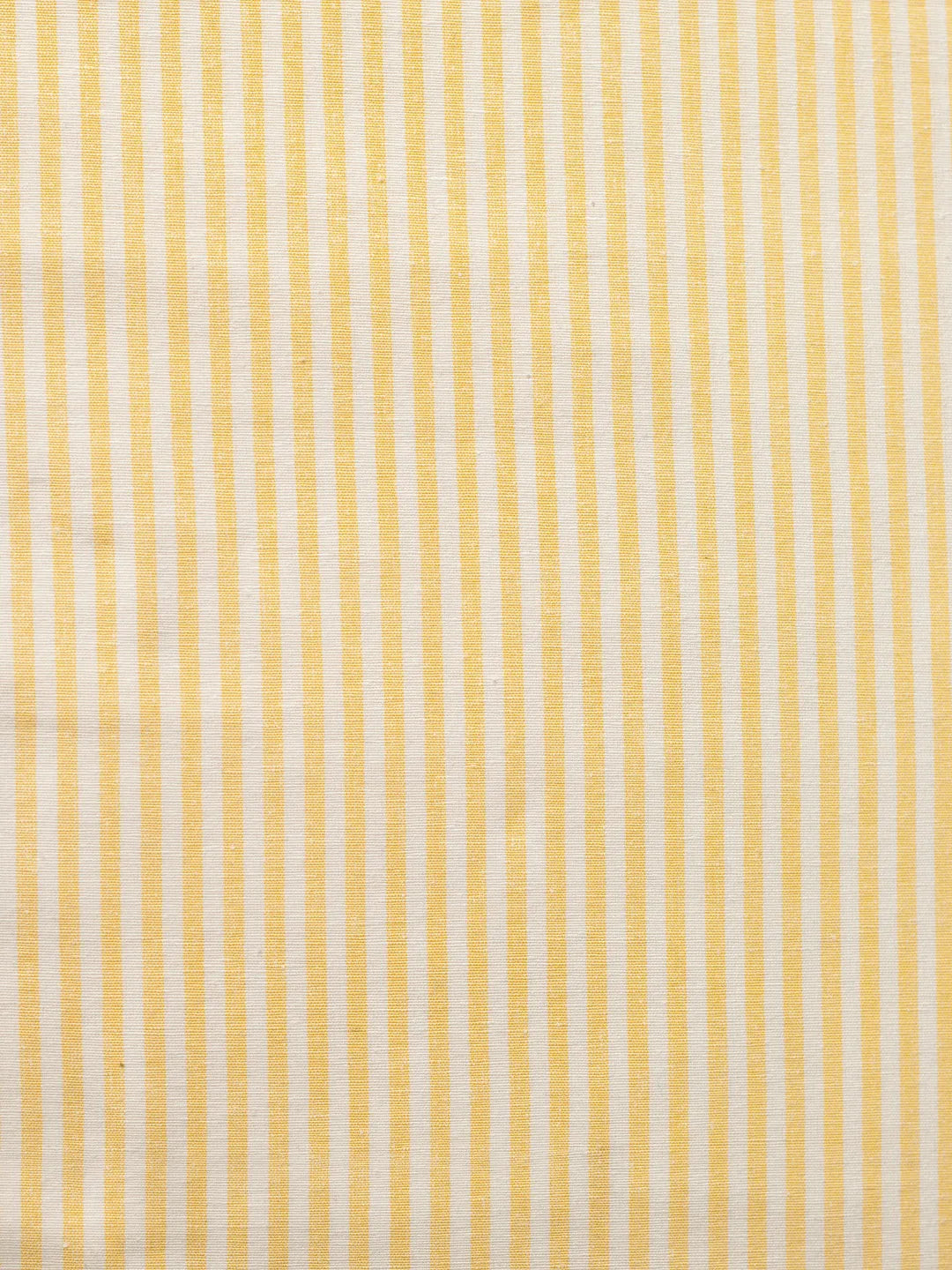 White & Yellow Big Line Trending Khadi Fabric
