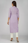Women's Khadi Long Kurti Lavander