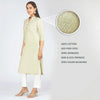 Women's Long Khadi Kurti Light Olive Green