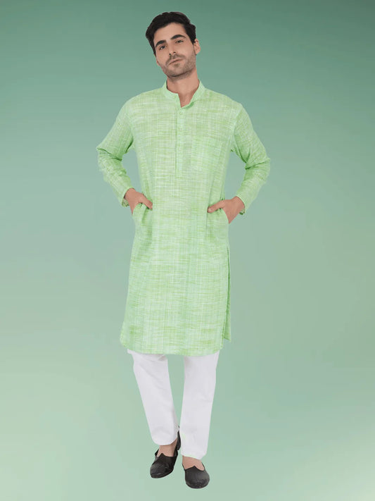 Green Khadi Kurta