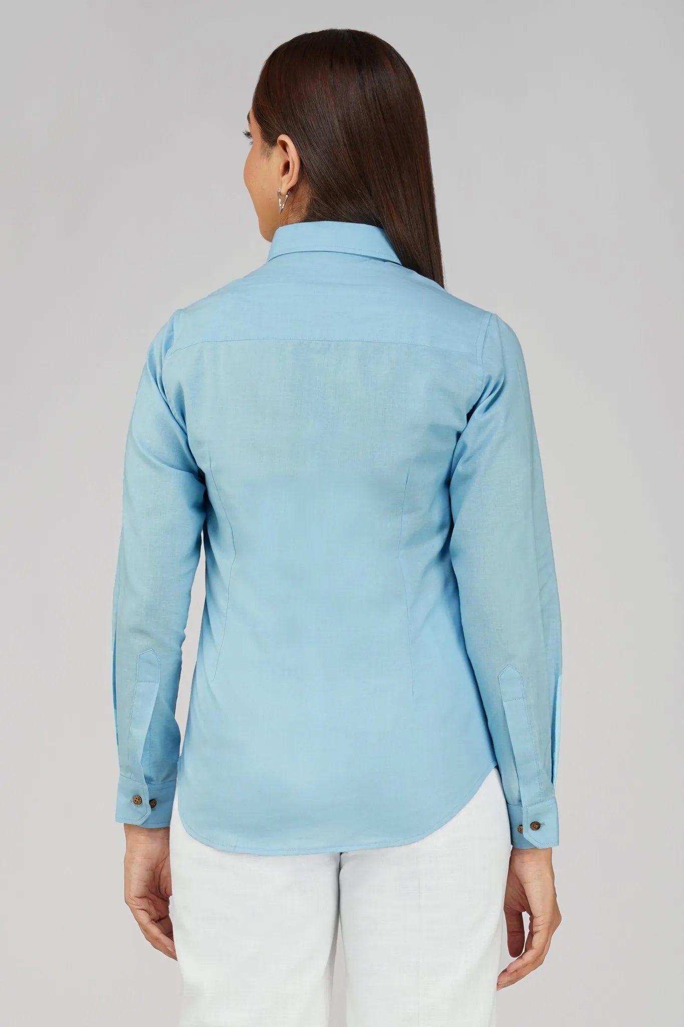 Women's Khadi Shirt in Pastel blue
