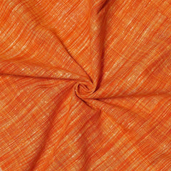 Khadi Kurta Pajama Fabric Combo Set - Unstitched Saffron Traditional Khadi