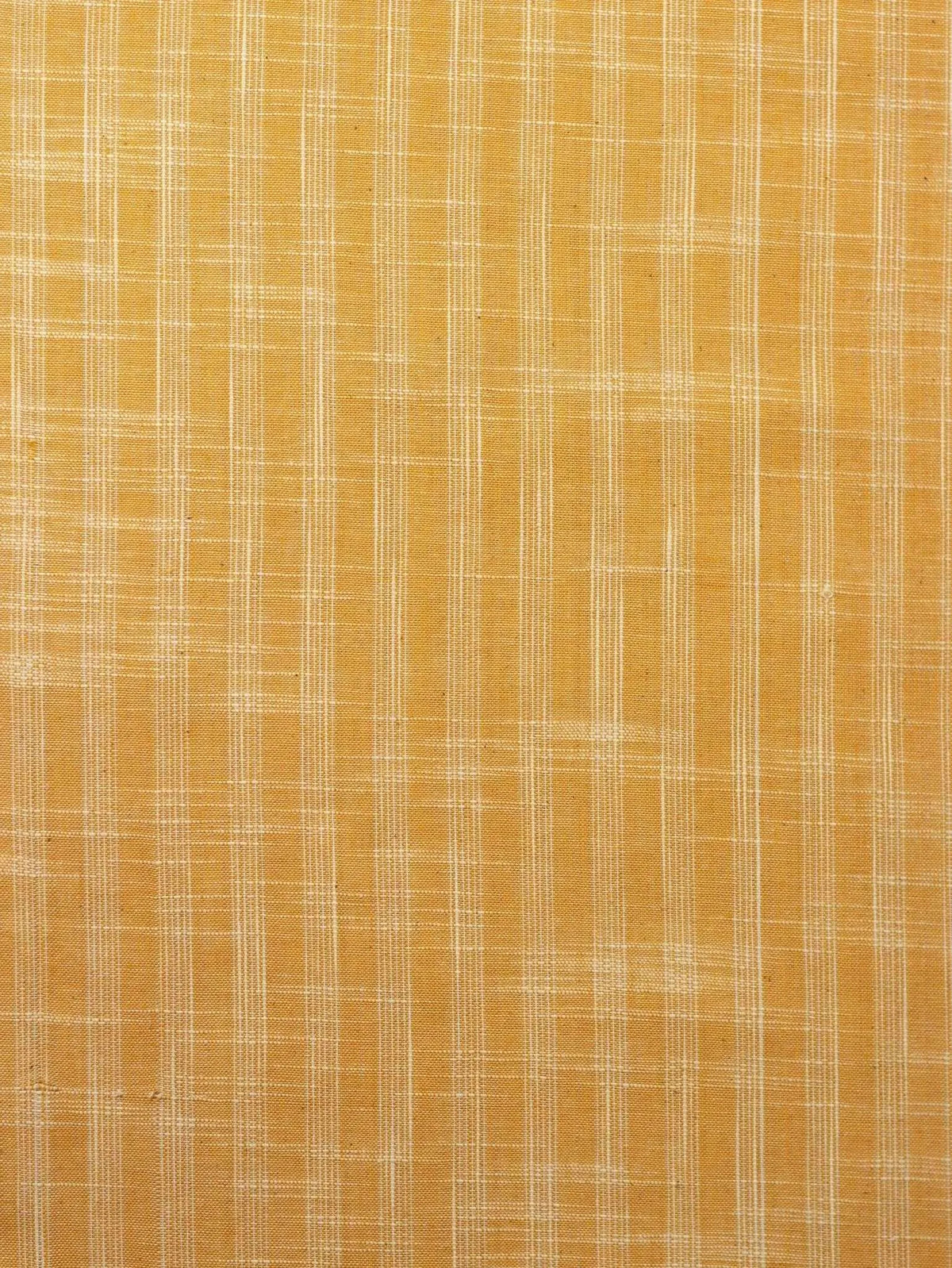 Yellow Color Traditional Pattern Khadi Fabric