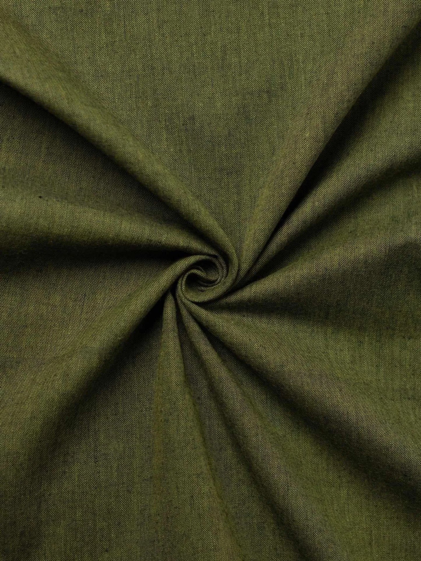 Green Color Traditional Pattern Khadi Fabric