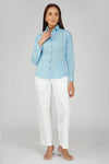 Women's Khadi Shirt in Pastel blue