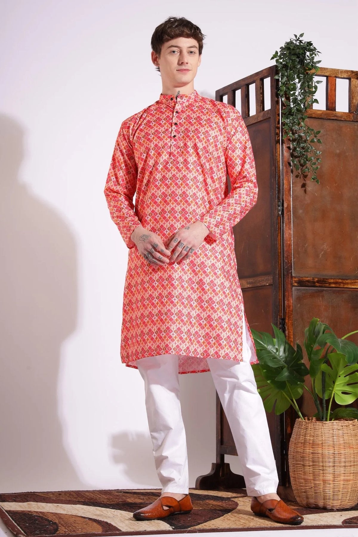 Standard Green Trending Design Print Kurta