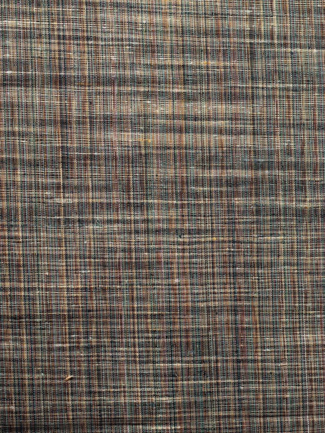 Bluish Gray Traditional Pattern Pure Khadi Fabric