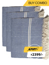 HAND WOVEN KHADI KHES, BLANKETS, THROW IN LIGHT BLUE COLOR- ALL WEATHER
