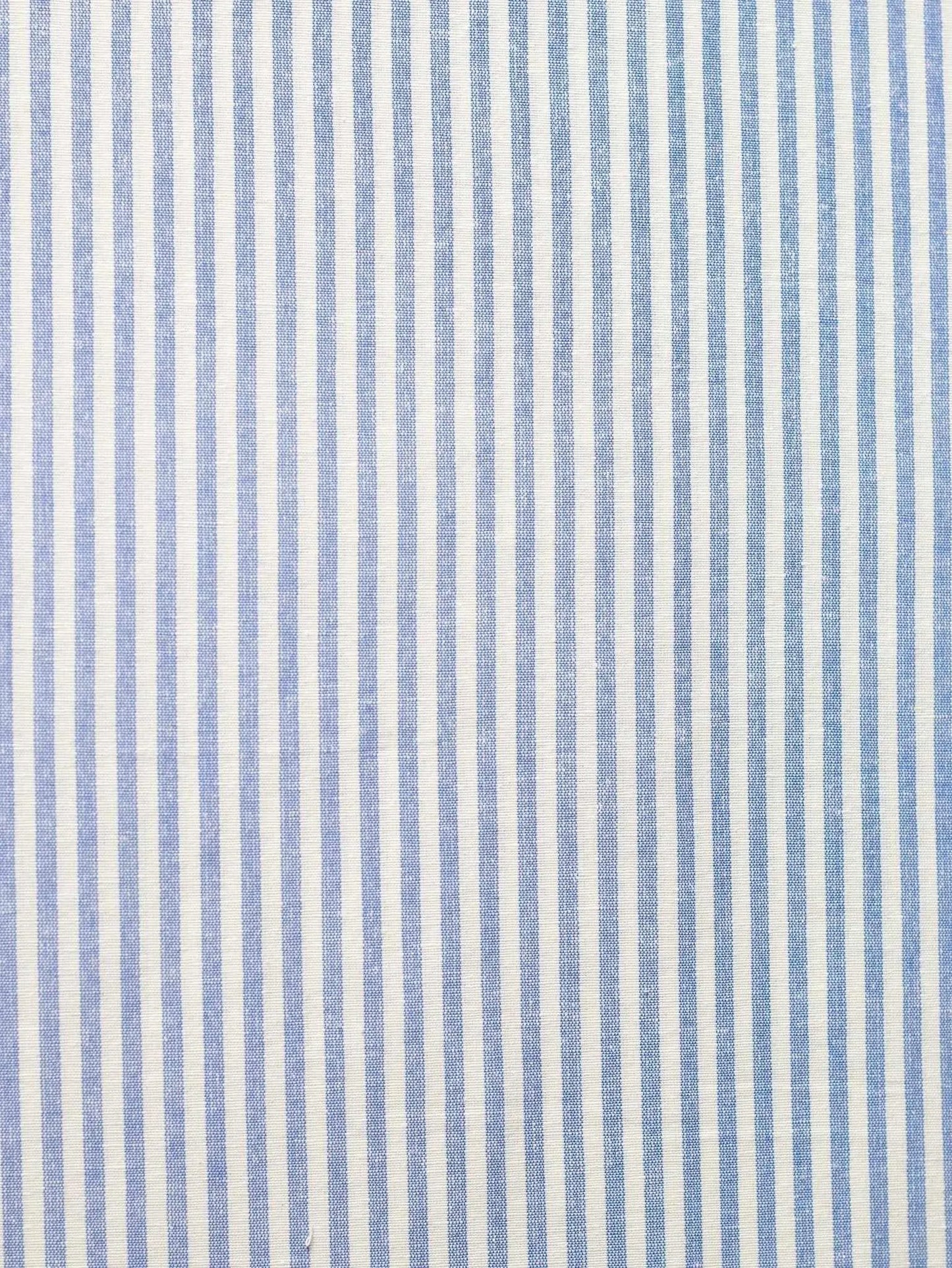 White & Blue Big Line Trending Self Pattern Khadi Fabric
