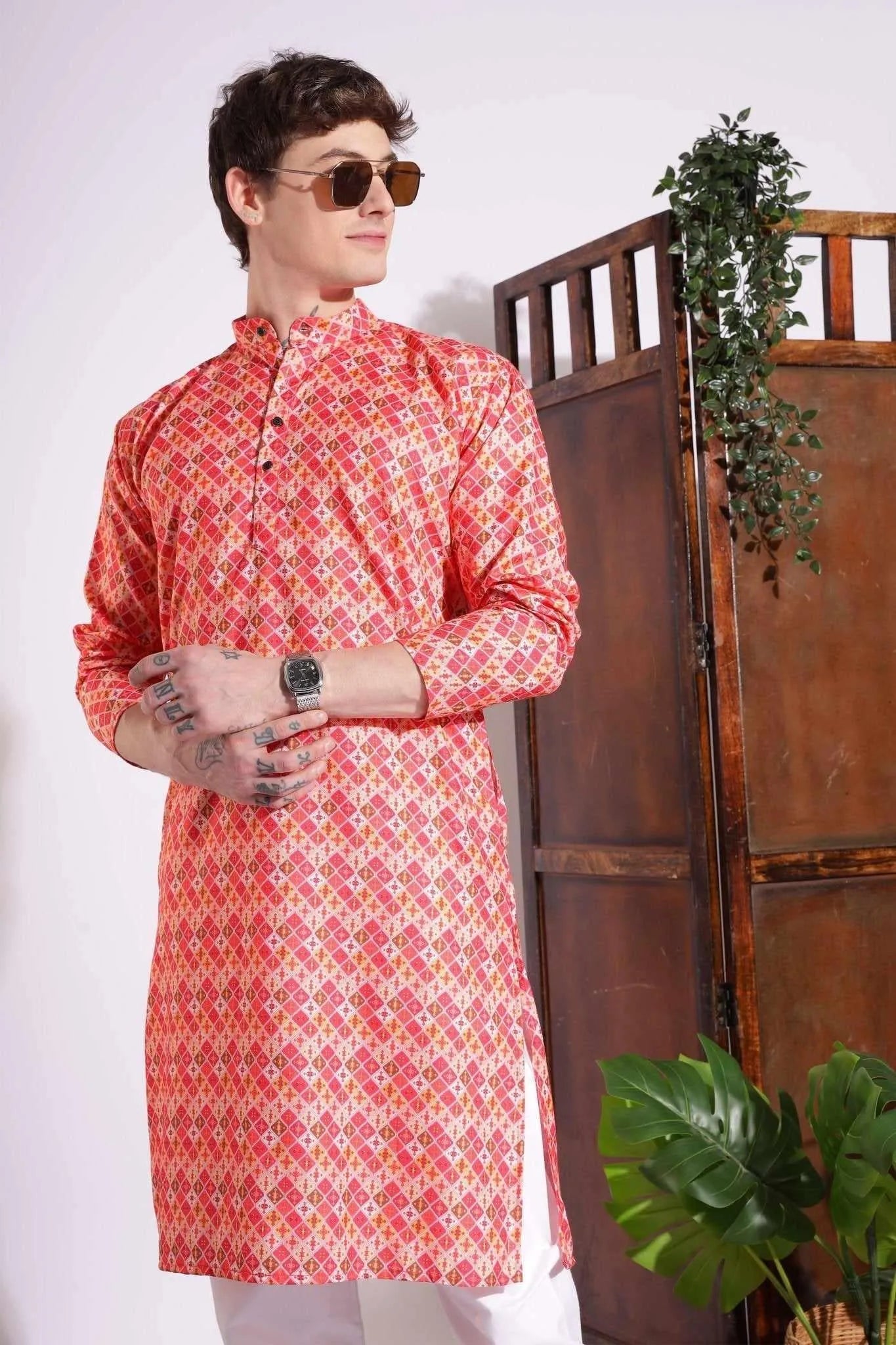 Luxurious Print Kurta Multi Color