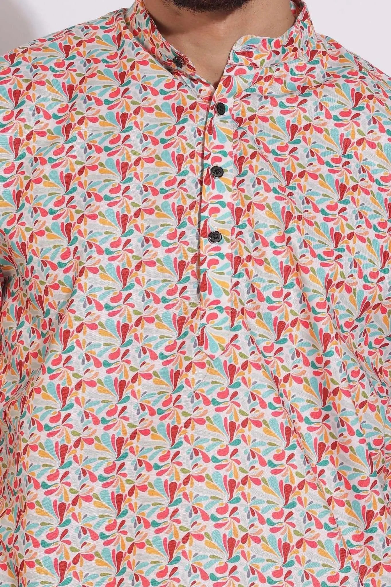 Stylish Print Multi Color Floral Kurta