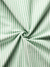 White & Green Big Line Trending Khadi Fabric
