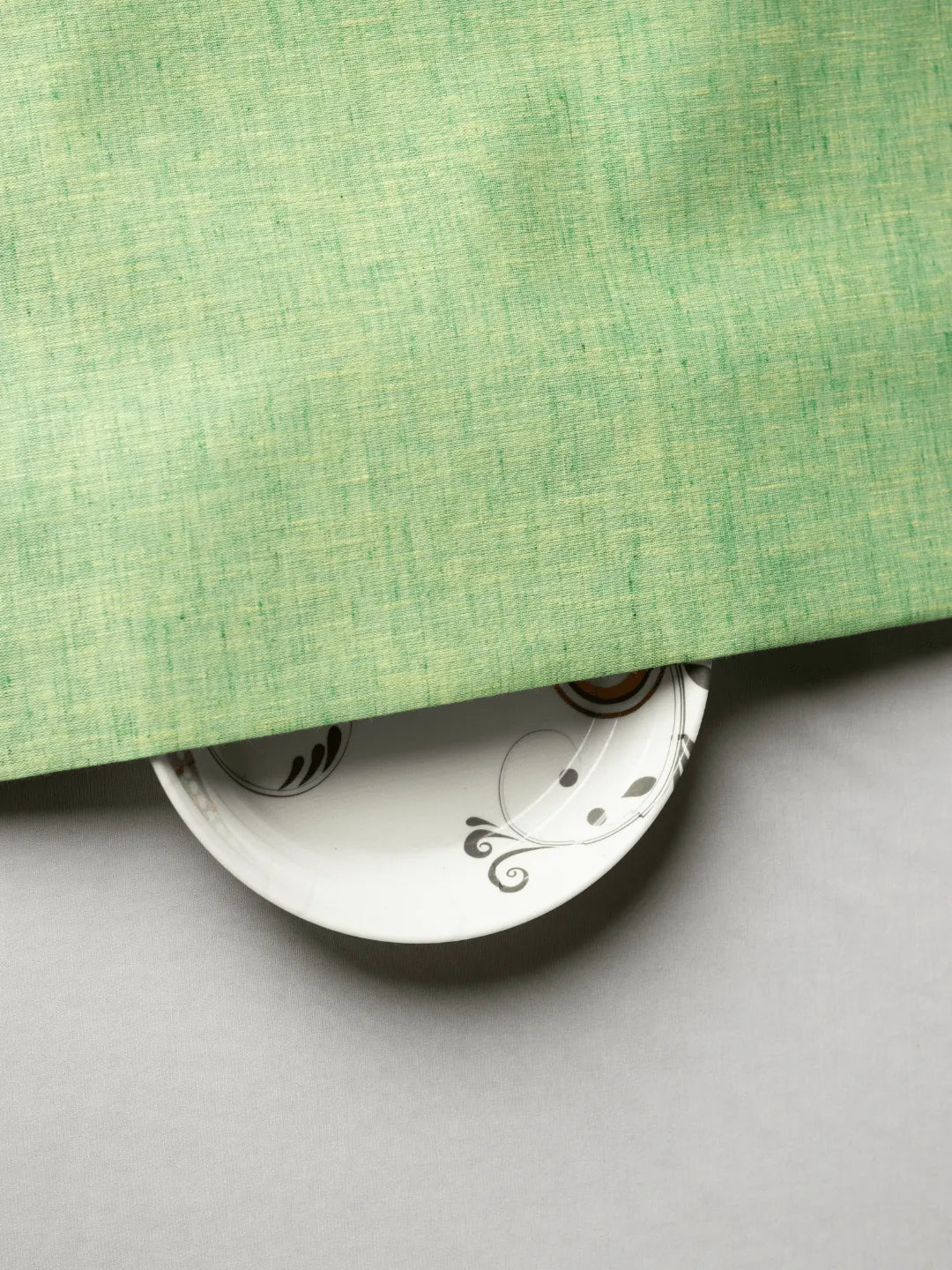 Greenish Yellow Color Plain Traditional Khadi