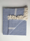 HAND WOVEN KHADI KHES, BLANKETS, THROW IN LIGHT BLUE COLOR- ALL WEATHER