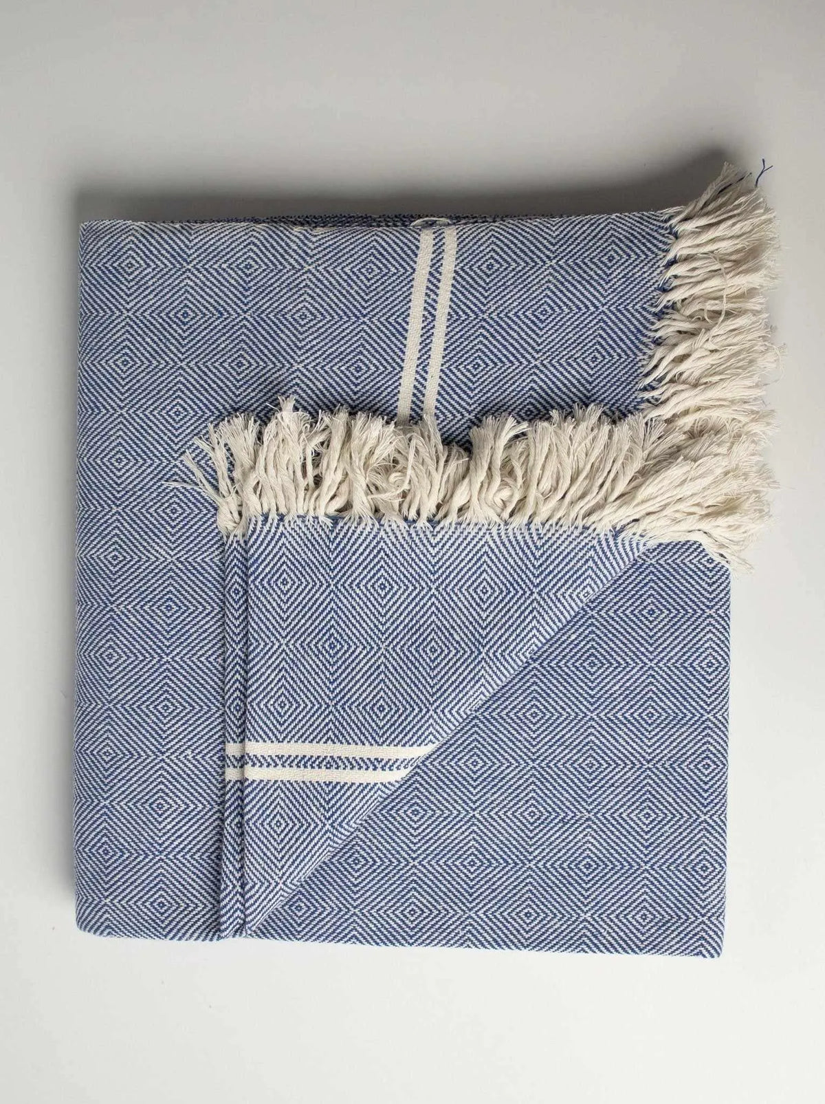 HAND WOVEN KHADI KHES, BLANKETS, THROW IN LIGHT BLUE COLOR- ALL WEATHER