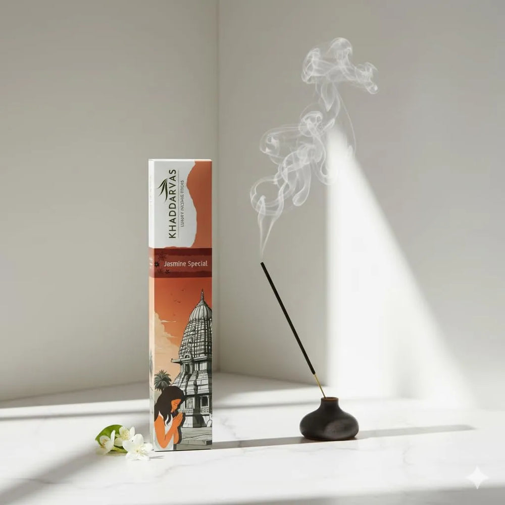 Jasmine Incense Sticks for Pooja | Refreshing Long-Lasting Aroma