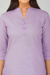 Women's Khadi Short Kurti Lavander
