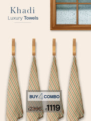 100% Cotton Khadi Towel Off White Color