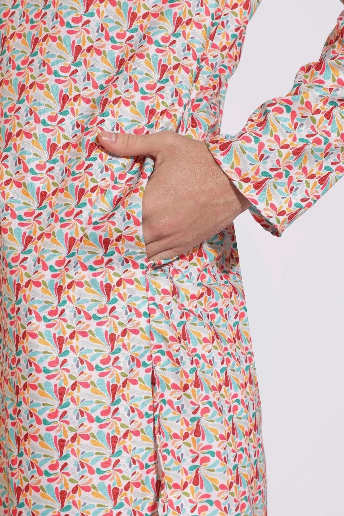 Stylish Print Multi Color Floral Kurta