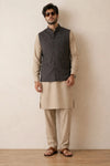Reversible Coal Nehru Fit Jacket | 100% Woolen