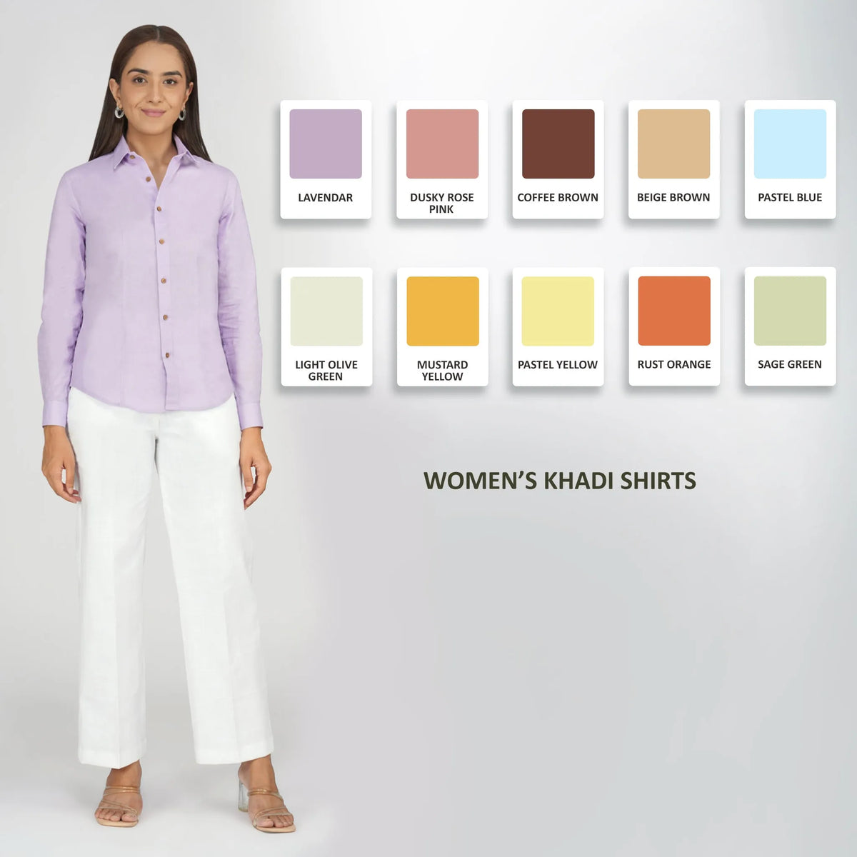 Women's Khadi Shirt Lavander