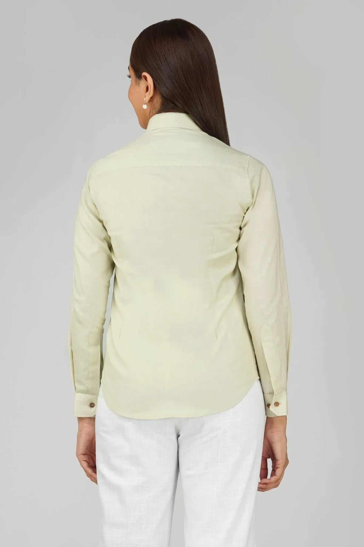 Women's Khadi Shirt Light Olive Green