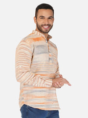 Pure Khadi Short Kurta in Golden Color