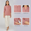 Women's Khadi Short Kurti Dusky Rose Pink