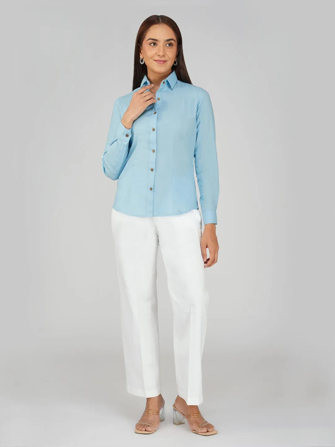 Women's Khadi Shirt Sage Green