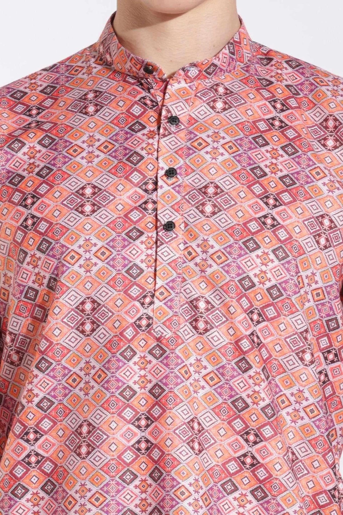 Traditional Attire Pink Print Kurta
