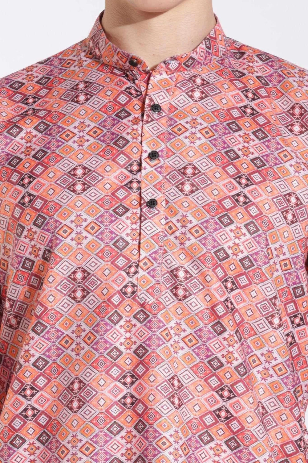 Traditional Attire Pink Print Kurta