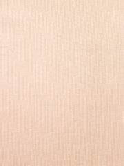 Small Plain Line White & Orange Traditional Khadi Fabric